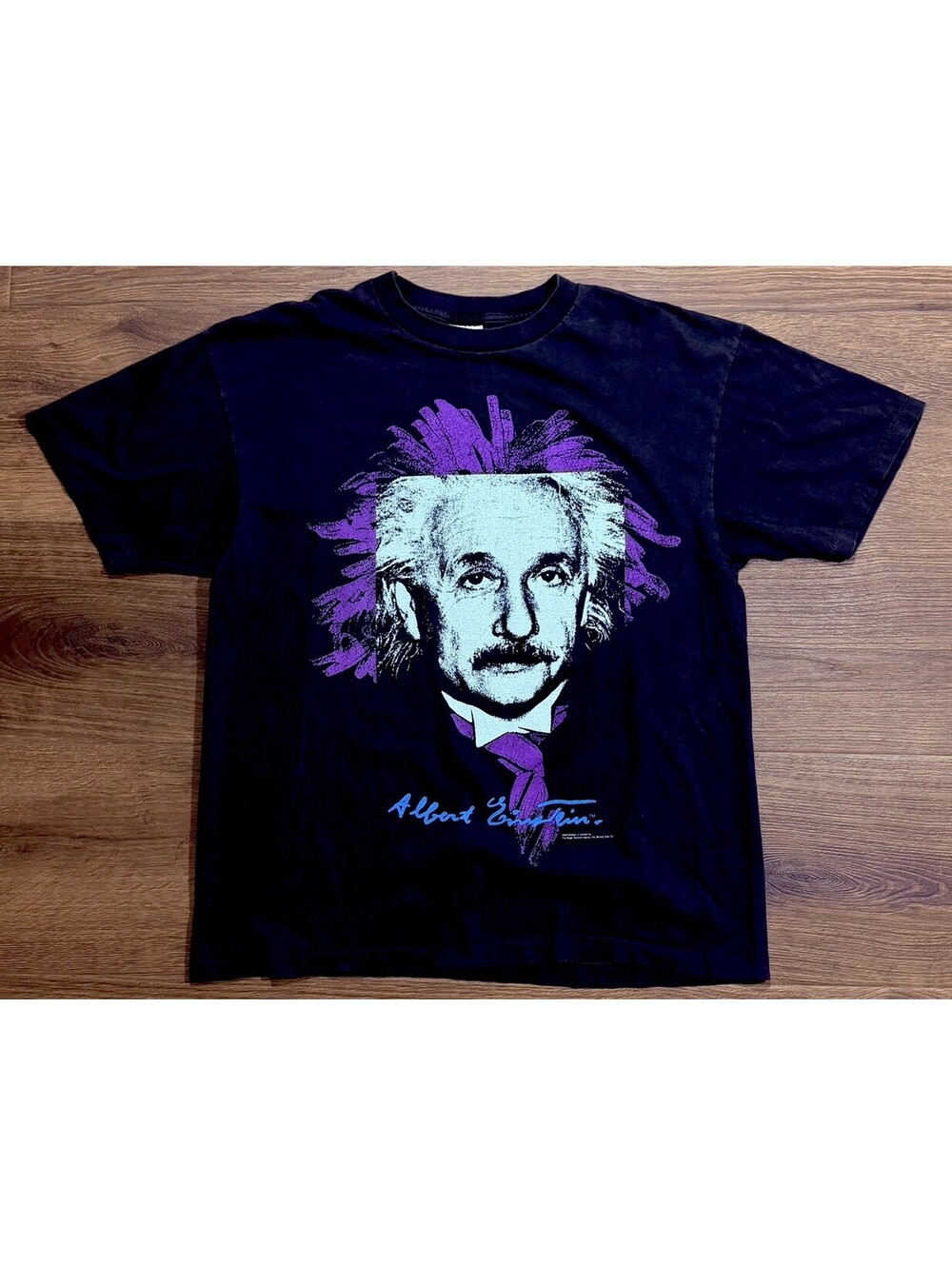 Vintage Albert Einstein E=mc2 Scientist Pop Art T Shirt XL Hanes USA #15A